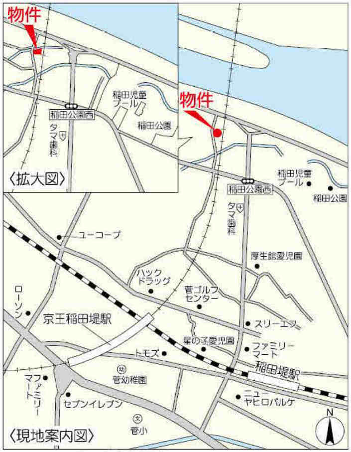 ガルボシティー菅野戸呂 新築一戸建て 稲田堤駅＆京王稲田堤駅 地図・案内図.jpg