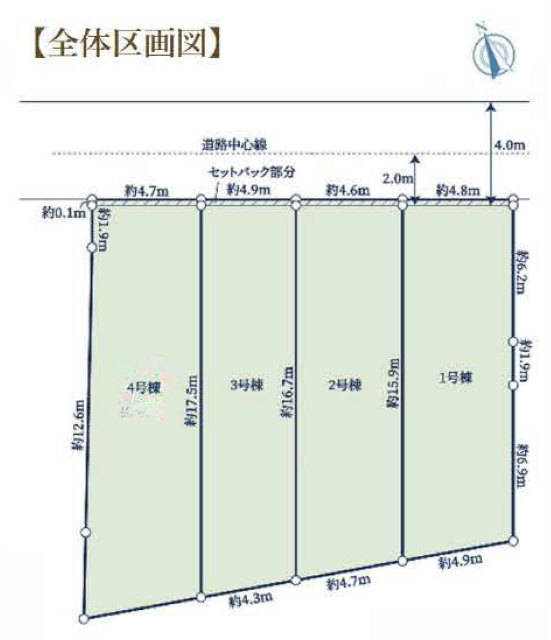 【新築一戸建全4棟|菊名3丁目】区画図