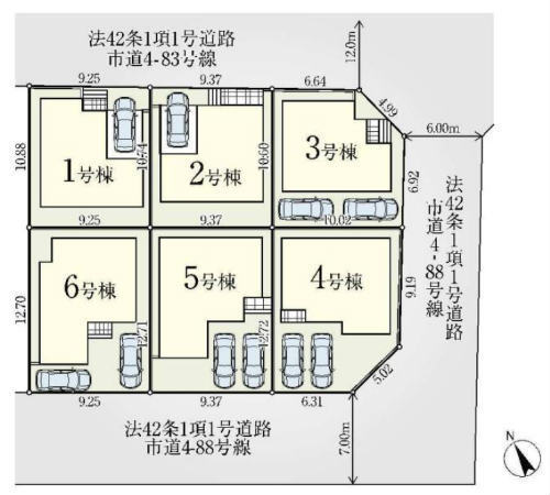 リーブルガーデン永山 新築一戸建て 全6棟：区画図.jpg