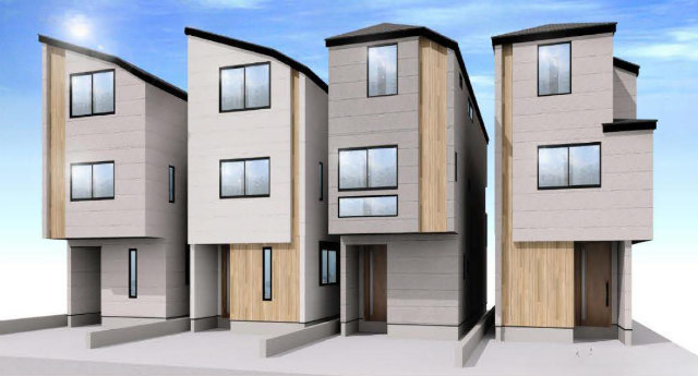 【新築一戸建全4棟|菊名3丁目】外観パース