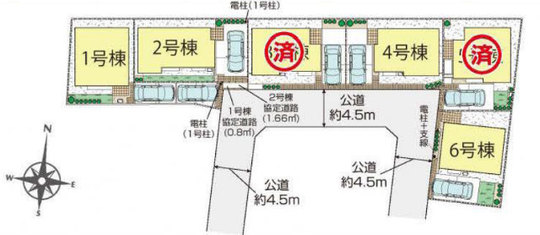 【ブルーミングガーデン三鷹市野崎4丁目】区画図