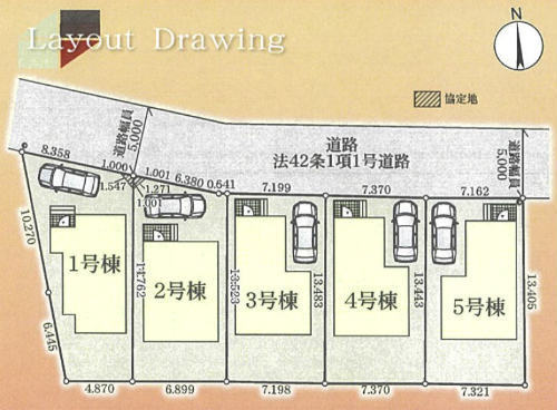 クレイドルガーデン府中市西府町 第7】新築一戸建て5棟｜南武線「西府」駅徒歩14分・京王線「府中」駅バス13分 区画図.jpg