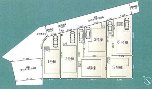 クレイドルガーデン稲城市平尾第11 新築一戸建て6棟 新百合ヶ丘駅・栗平駅： 区画図.jpg