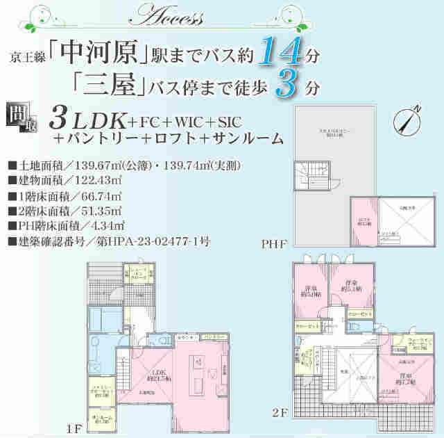 【クレアスタウン府中市四谷6丁目】新築一戸建｜京王線「中河原」駅バス14分 停歩3分：住宅情報館株式会社：間取図