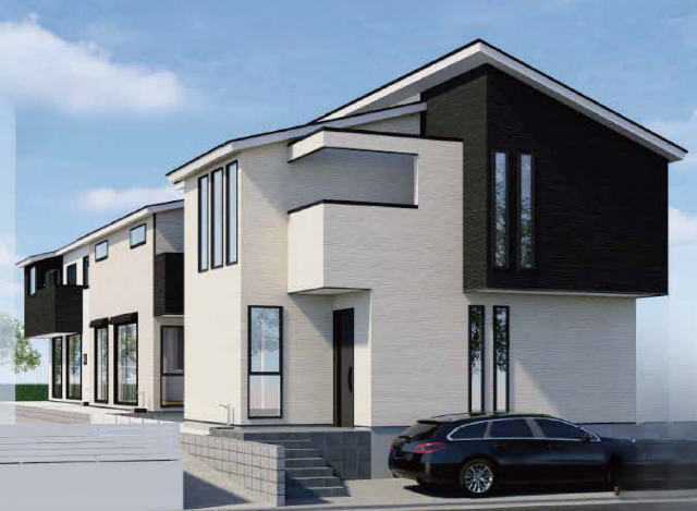 【Livent～新築一戸建全3棟】外観パース