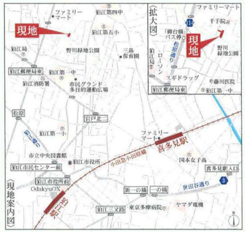 新築一戸建て 狛江市東野川2丁目 全3棟 喜多見： 地図.jpg