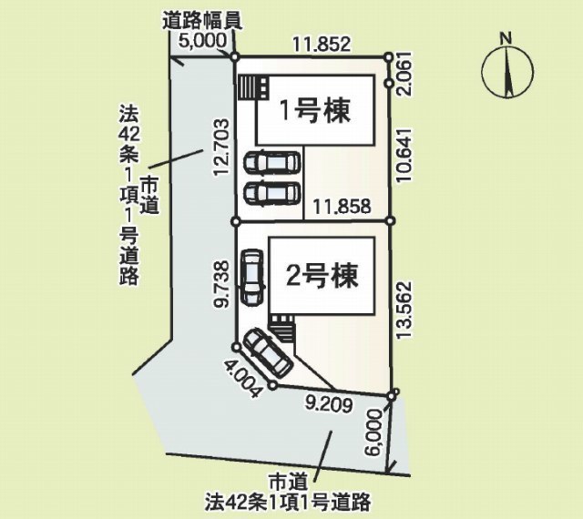 【クレイドルガーデン根岸町第5】区画図