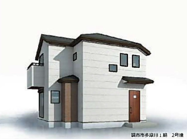 【リーブルガーデン調布市多摩川1期】外観パース