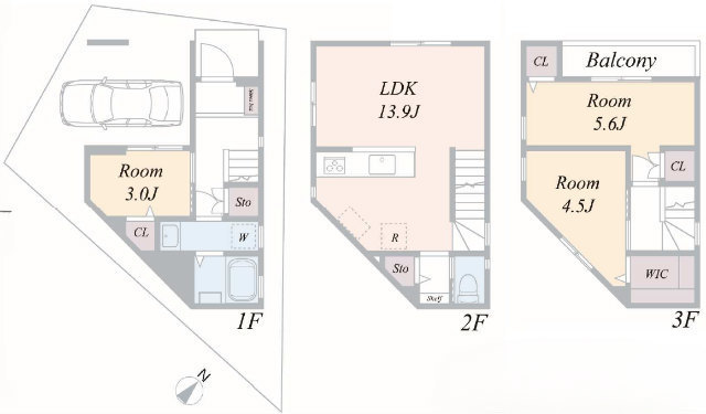 【新築一戸建 全2棟｜入江】間取図