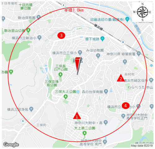 リーブルガーデン三保町 中山駅の新築一戸建て全5棟：近隣地価・公示価格.jpg