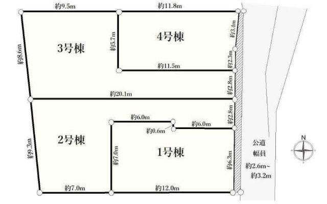 【新築一戸建全4棟｜宮前区馬絹4丁目】区画図