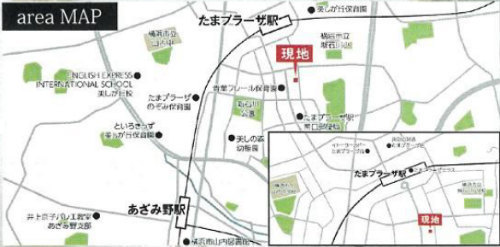 【横浜市青葉区新石川3丁目】建築条件無し売地4区画｜「たまプラーザ」駅徒歩4分 (地図).jpg