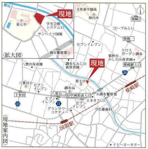 新築一戸建て 調布市八雲台 柴崎駅・国領駅 地図.jpg