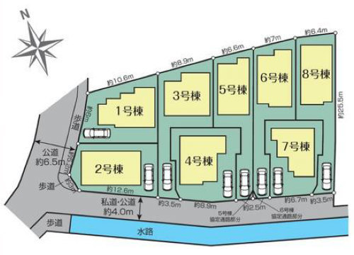 【ブルーミングガーデン稲城市押立全8棟】新築一戸建て｜南武線「稲城長沼」駅 区画図.jpg