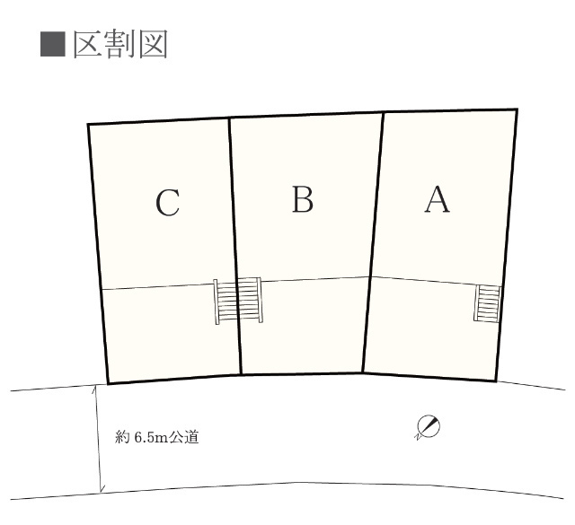 【美しが丘西3丁目｜新築一戸建全3棟】区画図