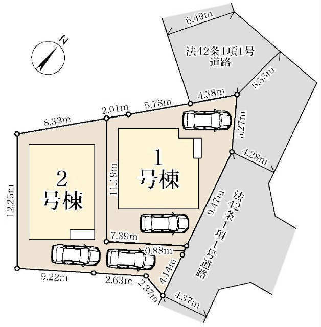 【リーブルガーデン野川本町1丁目】区画図