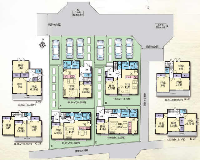 【新築一戸建 全4棟｜ハートフルタウン南大谷939番】区画図・間取図