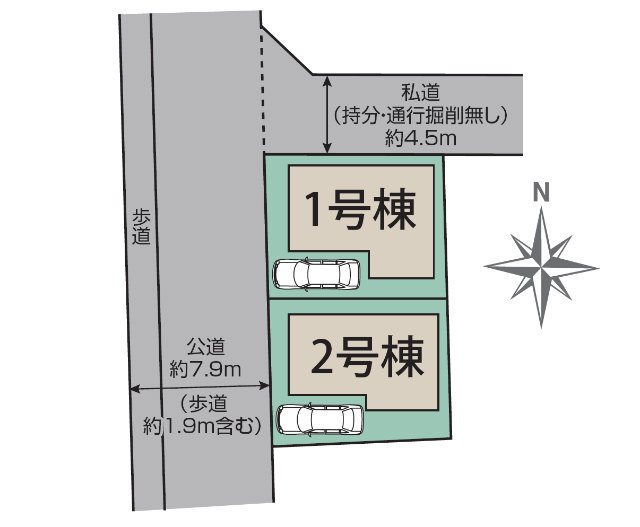 【ブルーミングガーデン世田谷区上祖師谷7丁目】区画図