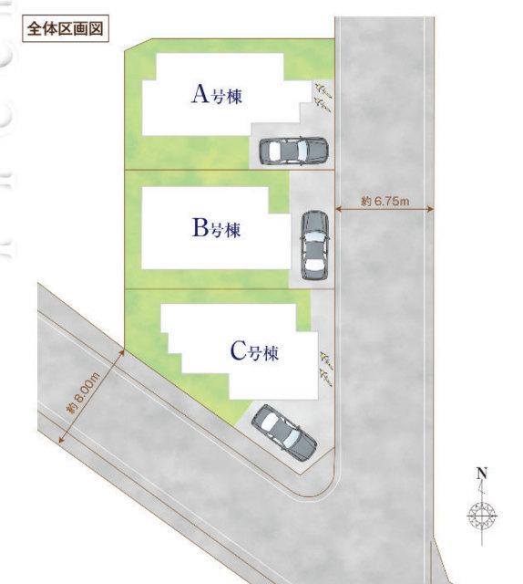 【ハートフルタウン青葉区大場町174番】区画図