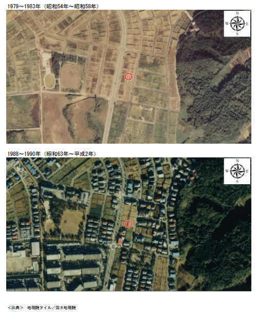 ブルーミングガーデン霧が丘1丁目 十日市場 新築一戸建て 5棟:土地の履歴:古地図・過去の航空写真 (3).jpg