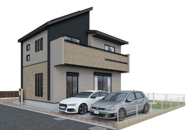 【ブルーミングガーデン飛田給2丁目】外観パース