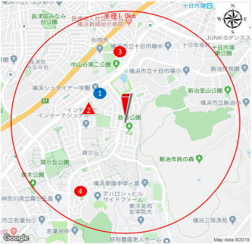 ブルーミングガーデン霧が丘1丁目 十日市場 新築一戸建て 5棟：近隣地価・公示価格.jpg