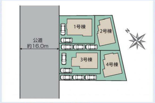 【ブルーミングガーデン木曽西3丁目3期】区画図