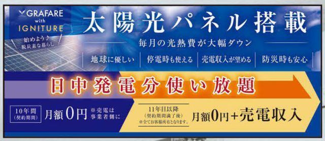 【グラファーレ世田谷区千歳台2期】太陽光パネル