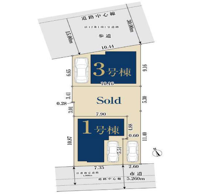 【ミラスモ府中市新町145③】区画図