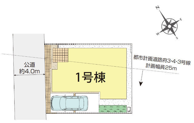 【ブルーミングガーデン府中市四谷1丁目】区画図