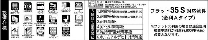 ハートフルタウン野川2636 新築一戸建て ：設備・住宅性能評価・フラット35S.jpg