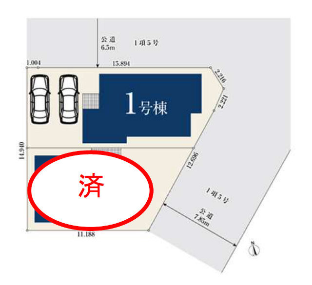 【ミラスモ港北区大曽根318②】区画図