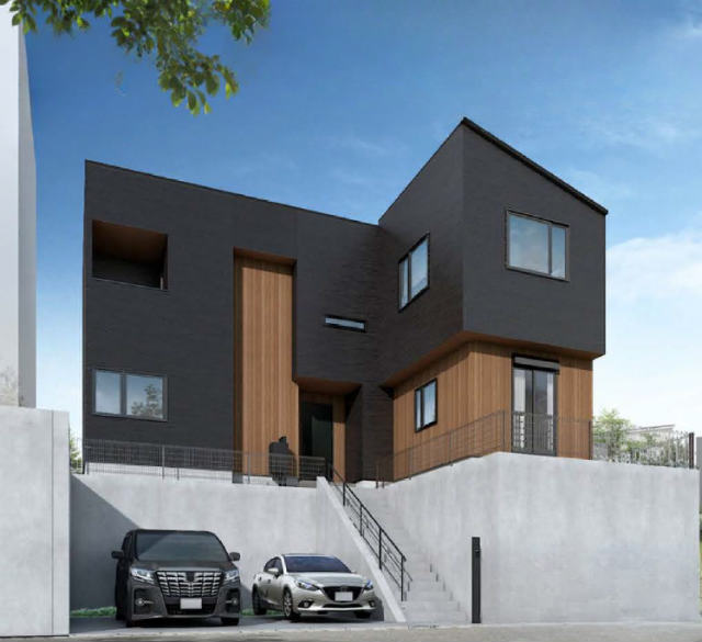 【デザイナーズハウス多摩区南生田】外観パース