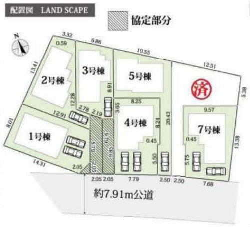 グラファーレ四谷5期 中河原駅＆西府駅 徒歩11分 新築一戸建て7棟：区画図.jpg