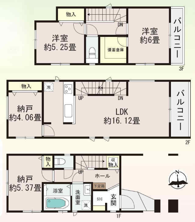 【ハートフルタウン川崎市中原区下小田中4丁目378番】間取図