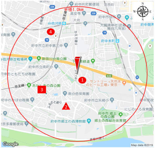 ハートフルタウン府中南町1丁目Ⅱ 分倍河原・新築一戸建て3棟：近隣地価・公示価格.jpg