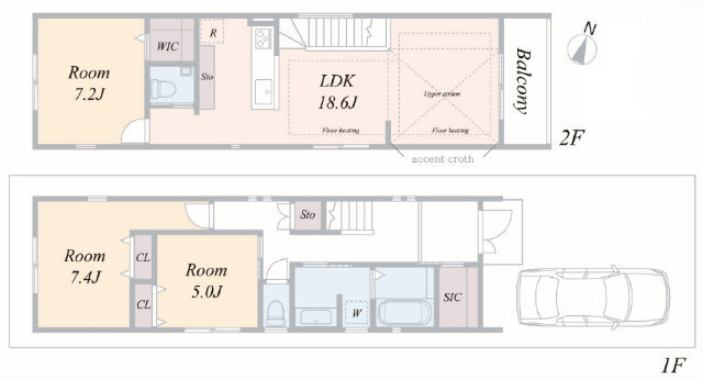 【新築一戸建 全1棟｜横浜市港北区日吉】間取図