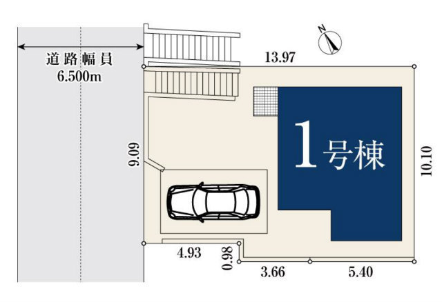 【ミラスモ市ケ尾町0496①】区画図