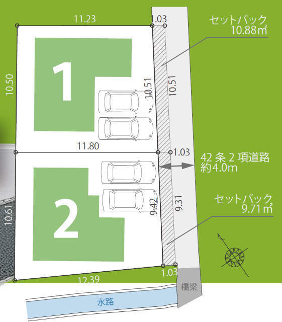 【サンリーフ町田市本町田】区画図