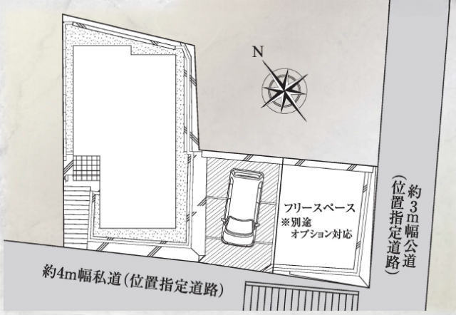 【新築一戸建 綱島(新吉田東1丁目)～TakueiHome】配置図