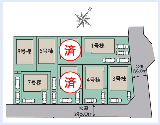 【ブルーミングガーデン町田市木曽西2丁目】区画図