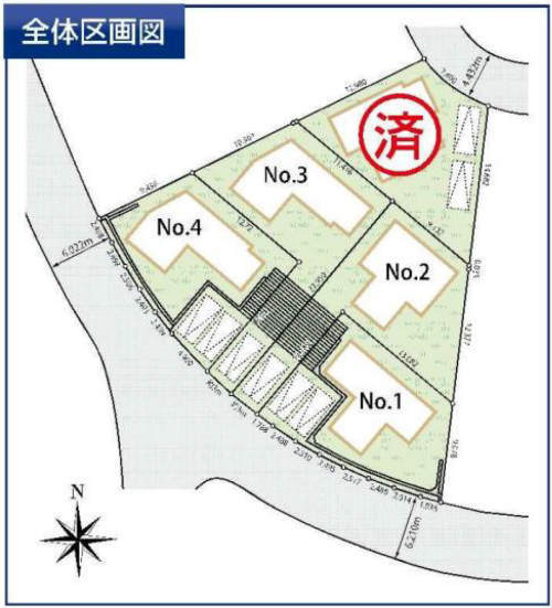 ブランピュール聖蹟桜ヶ丘・聖蹟桜ケ丘駅の新築一戸建て 5棟：区画図 (1).jpg