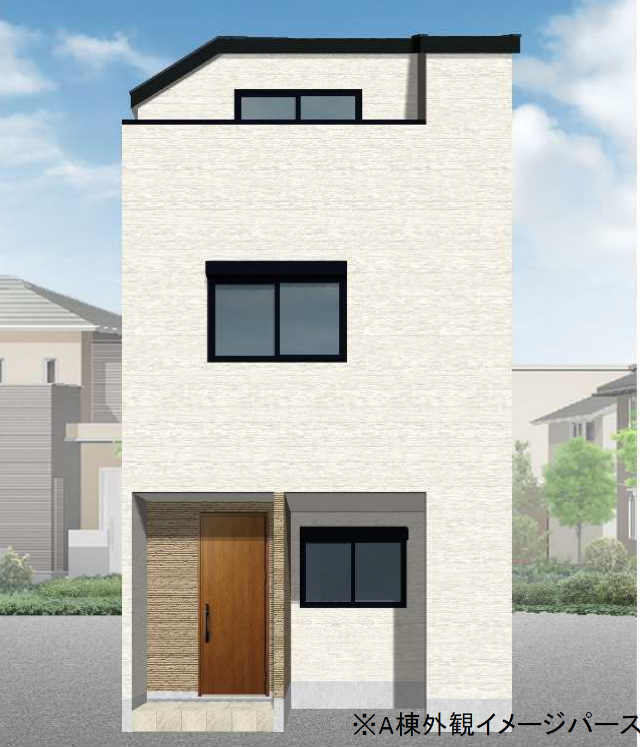 【新築一戸建 全2棟|入江】外観パース