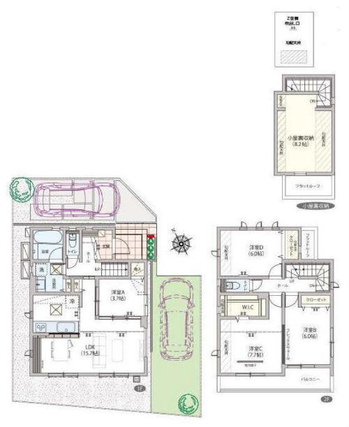 スマートワンシティ中河原2期 Z空調の家 日新町 新築一戸建て：間取図 (5号棟).jpg