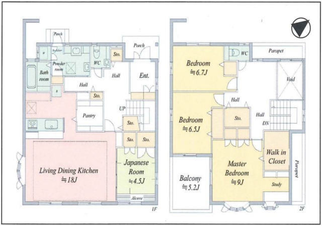 【ダイワハウス 中古戸建2棟｜川崎市麻生区高石3丁目】間取図１