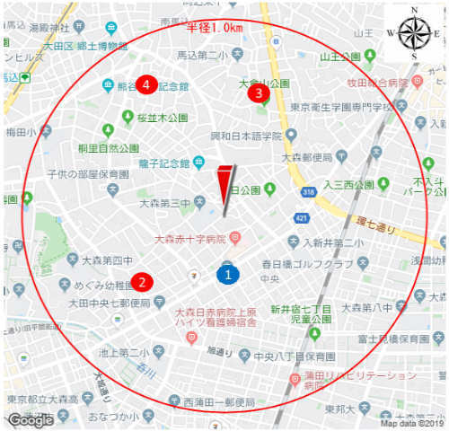 リーブルガーデン大田区中央(西馬込駅) 全5棟 新築一戸建 て 近隣公示地価・基準地価.jpg