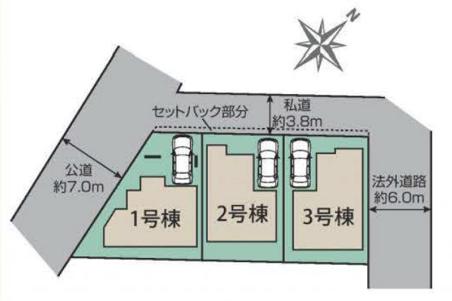 【ブルーミングガーデン南野川3丁目】区画図