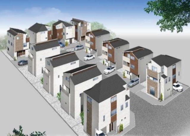 【新築一戸建全12棟|南平台】外観パース