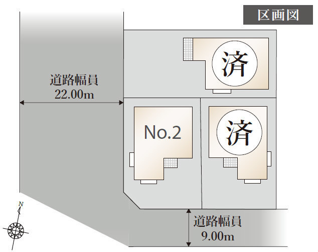 【ラグラス読売ランド前5】栗谷2丁目 新築一戸建「読売ランド前」駅徒歩16分：区画図