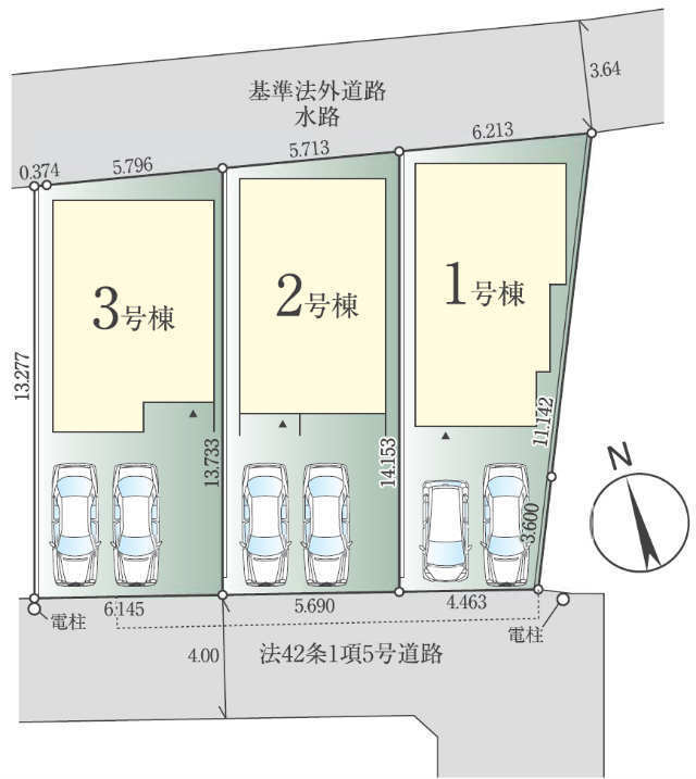 【FiT川崎市多摩区中野島1期】区画図